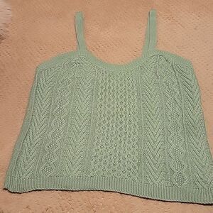 Absolutely Famous knit green tank top size 2XL